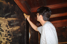 壁画修復　京表具　repair